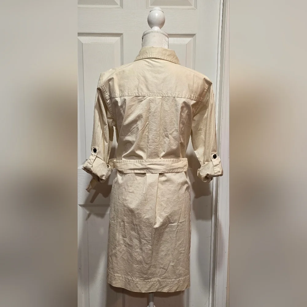Banana Republic Heritage Expedition Cream Belted Dress